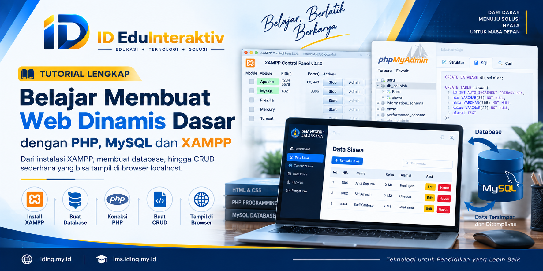Belajar Membuat Web Dinamis Dasar dengan PHP, MySQL dan XAMPP dari Nol