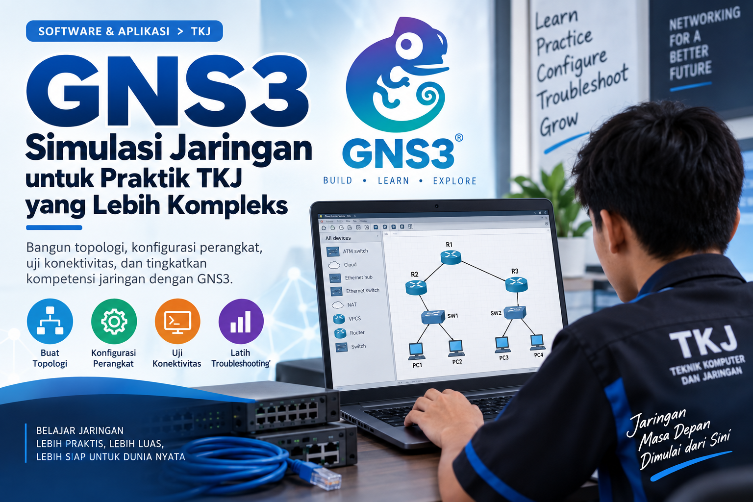 GNS3: Simulasi Jaringan untuk Praktik TKJ yang Lebih Kompleks
