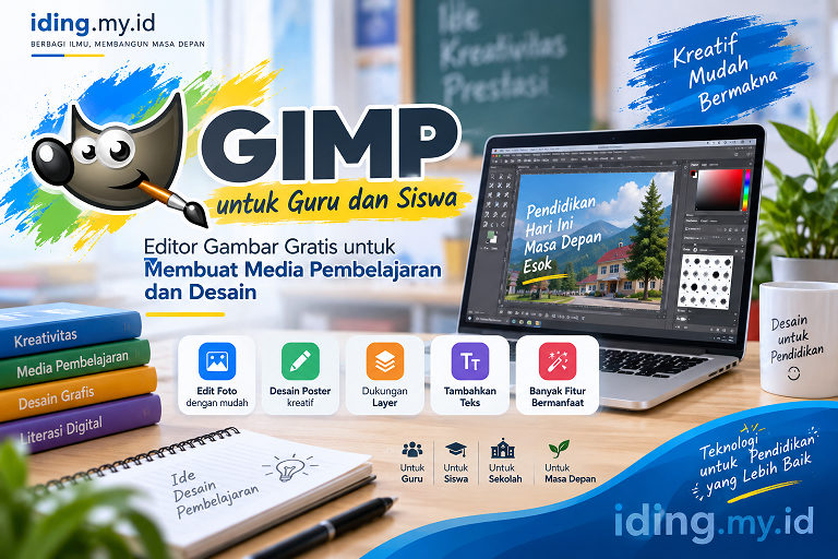 GIMP untuk Guru dan Siswa: Editor Gambar Gratis untuk Membuat Media Pembelajaran dan Desain