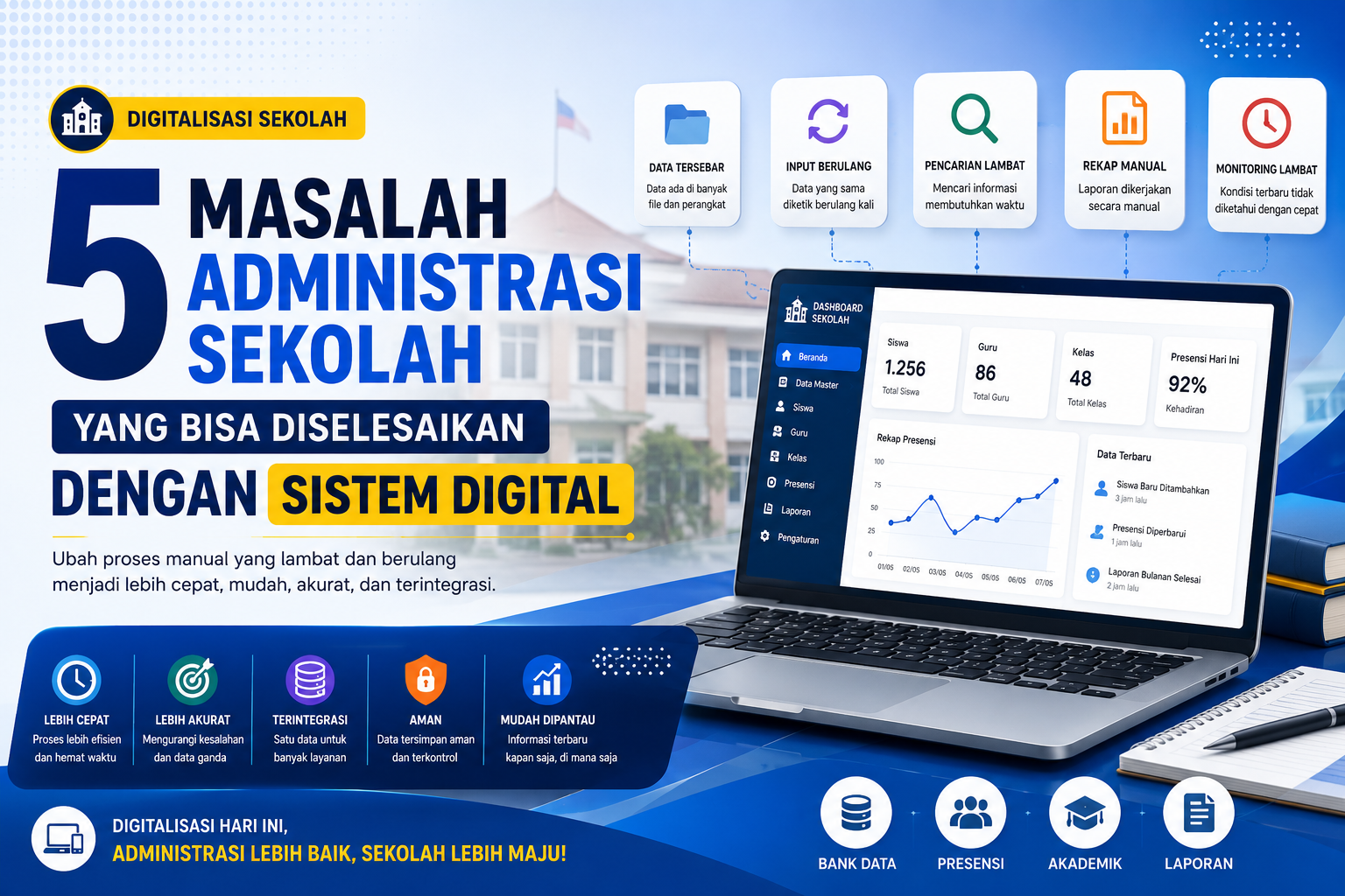 5 Masalah Administrasi Sekolah yang Bisa Diselesaikan dengan Sistem Digital