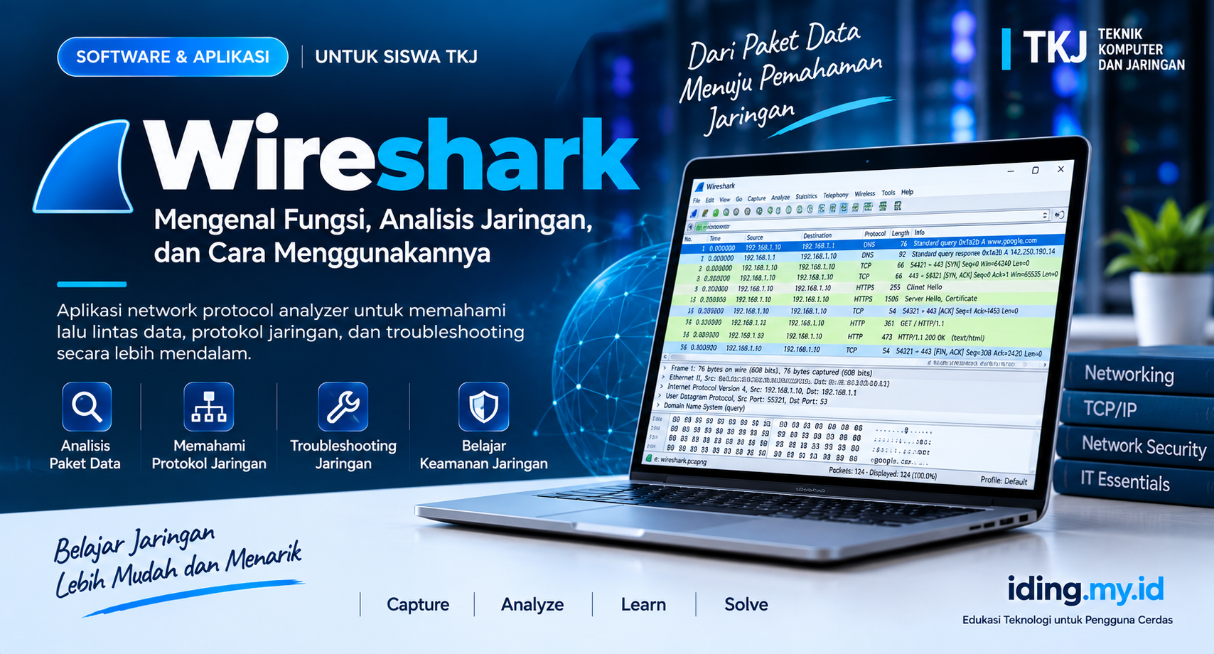 Wireshark: Mengenal Fungsi, Analisis Jaringan, dan Cara Menggunakannya