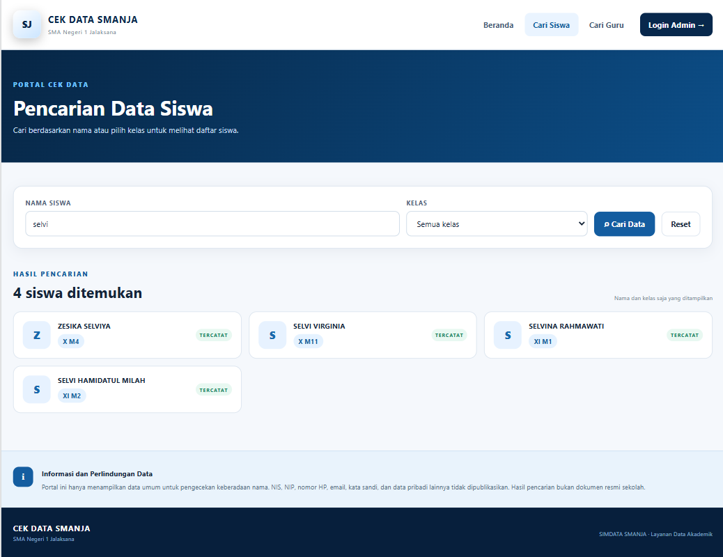 pencarian data siswa