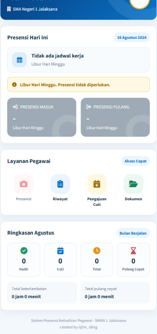 Sistem Aplikasi Presensi dengan Foto Selfie dan Koordinat