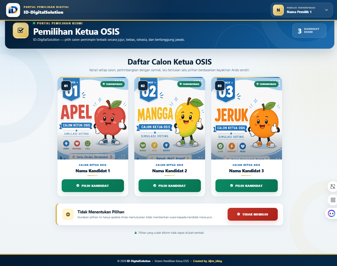 Galeri Aplikasi Pemilihan Ketua OSIS Pro – ID-DigitalSolution