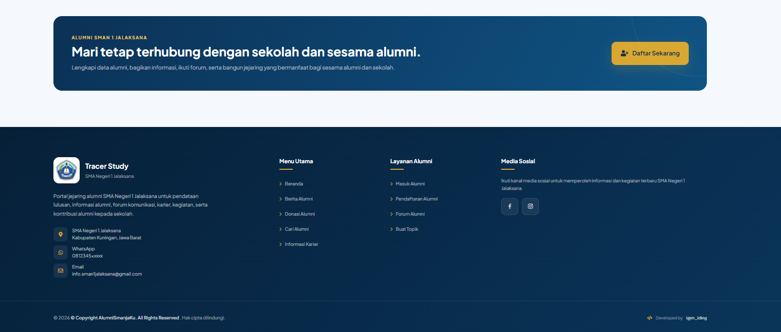 Galeri Tracer Study & Portal Alumni SMA Negeri 1 Jalaksana